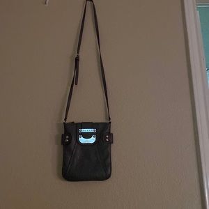 Grey guess crossbody purse